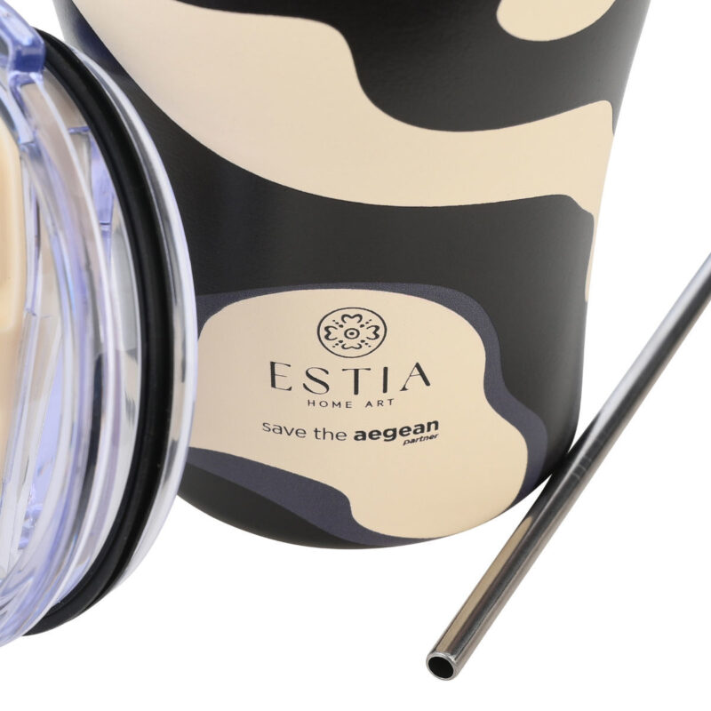 ESTIA HOME ART ΘΕΡΜΟΣ COFFEE MUG SAVE THE AEGEAN 350ml BOLD DRIFT - Image 3