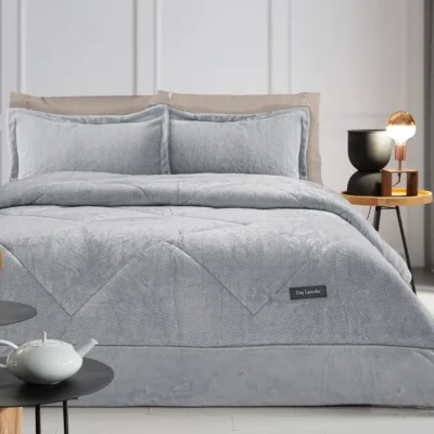 GUY LAROCHE ΚΟΥΒΕΡΤΟΠΑΠΛΩΜΑ ΥΠΕΡΔΙΠΛΟ 220x240εκ. MOORE SILVER