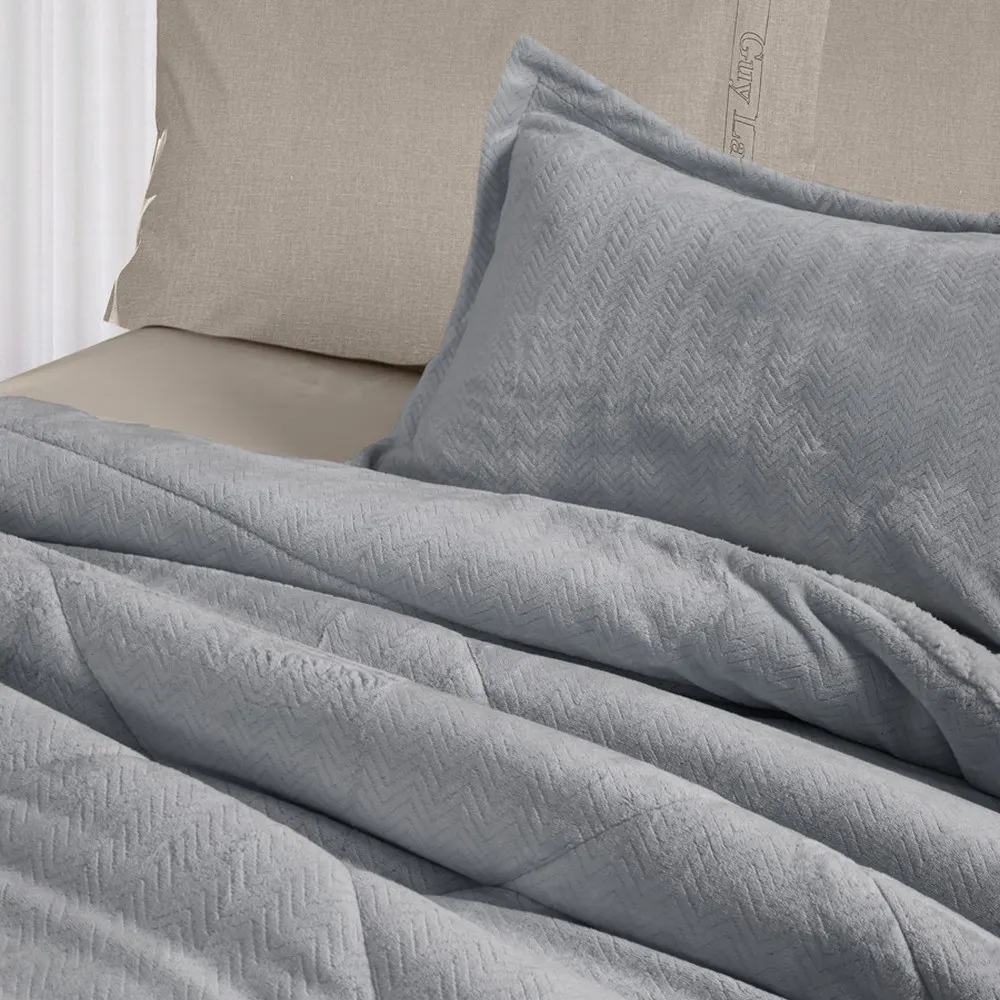 GUY LAROCHE ΚΟΥΒΕΡΤΟΠΑΠΛΩΜΑ MONO 180x240εκ. MOORE SILVER - Image 2